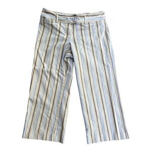 J.Crew Womens Pants 10 Wide Leg Y2K Striped Cropped Ethereal Fairycore Academia